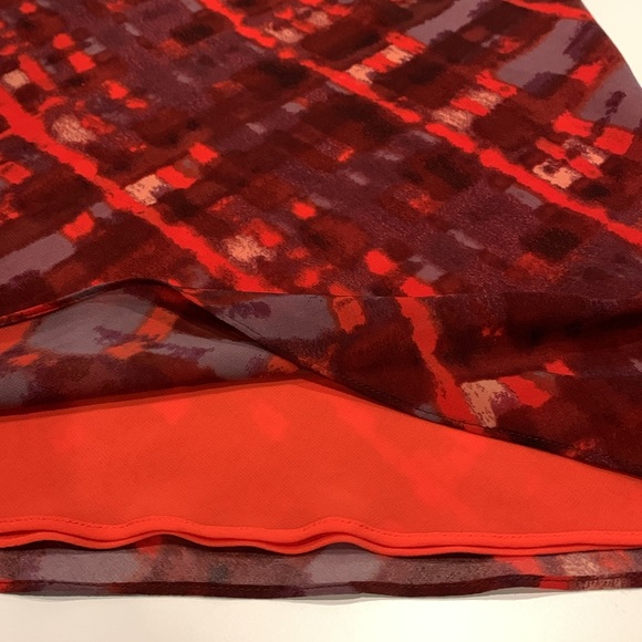 CAbi Red & Maroon/Dark Red Tank Blouse, 100% polyester, S - Picture 10 of 15